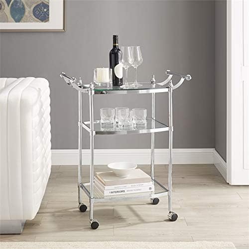 Metal Bar Cart in Chrome V31722