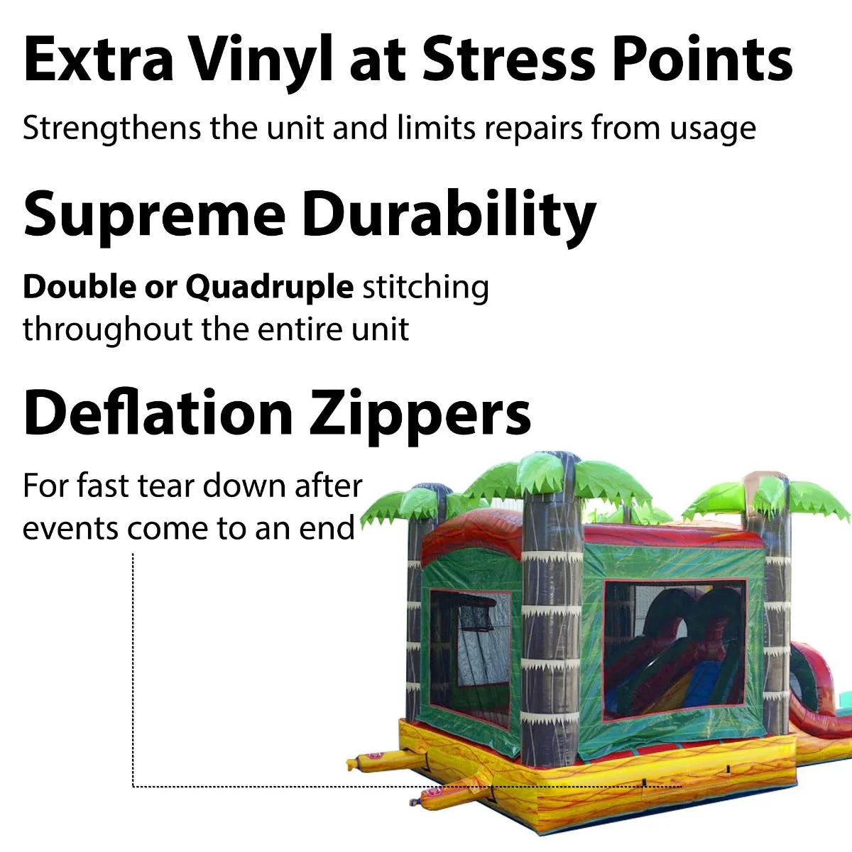 Tropical Fire Marble Kids Inflatable Water Slide Bounce House Combo with Blower S12339