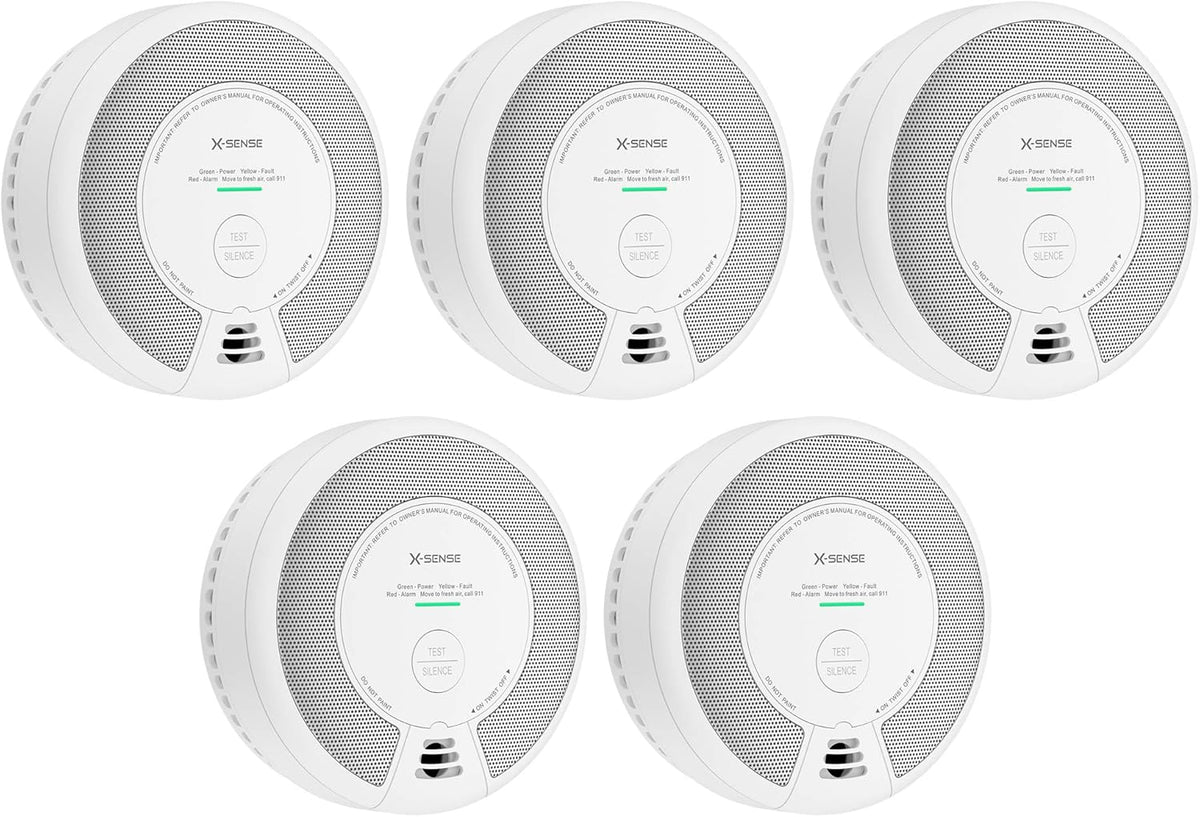 3 Pack Wireless Interconnected Combination Smoke and Carbon Monoxide Detector F1928