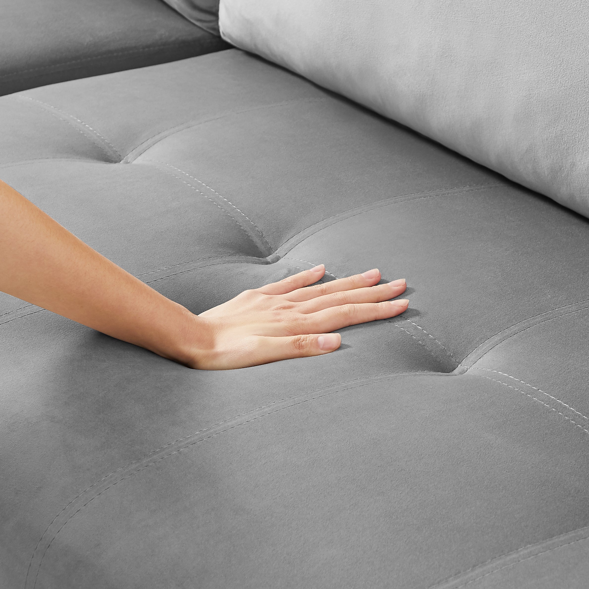Reversible Pull out Sleeper Sectional Sofa Bed with Storage D63961