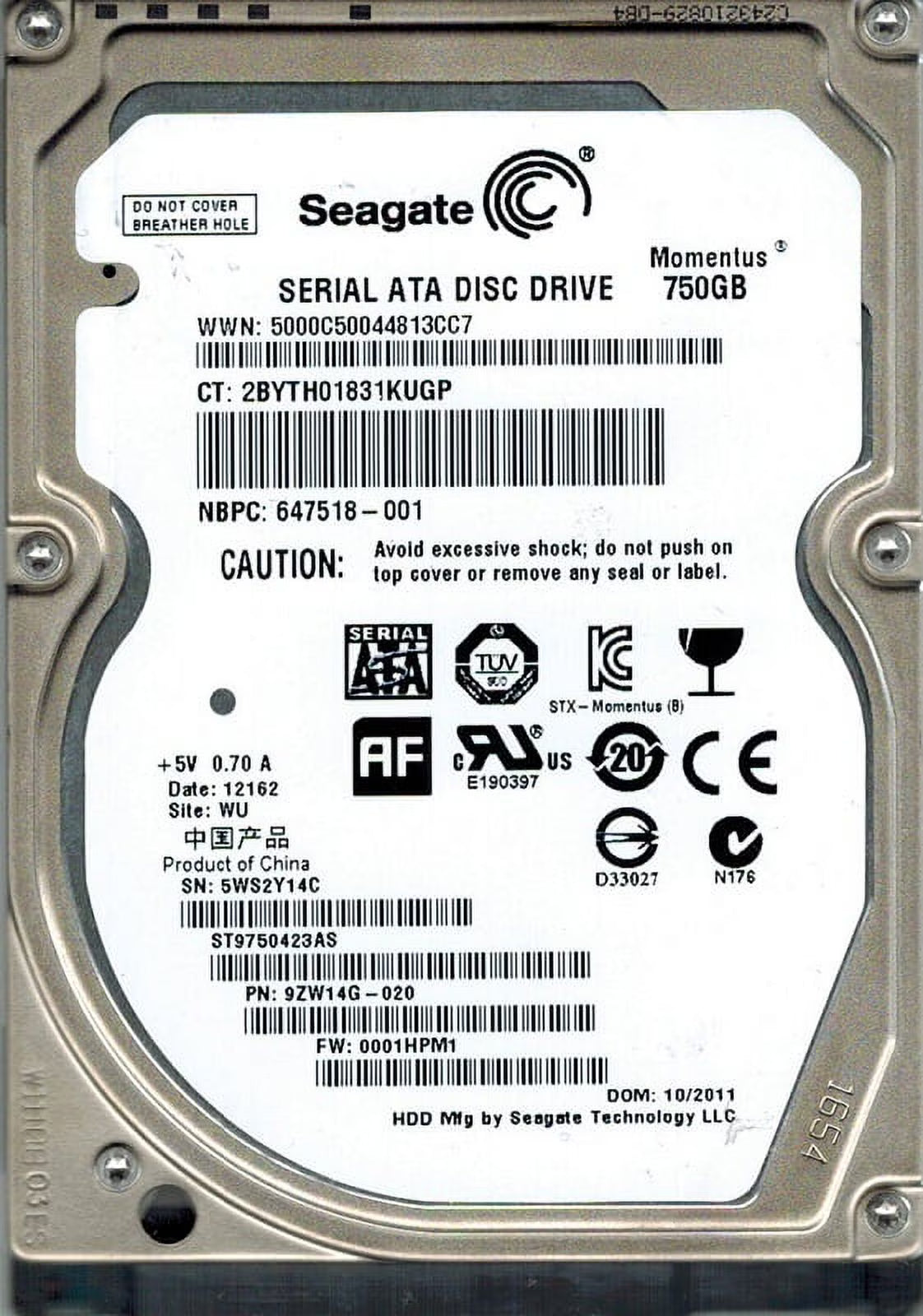 750GB Hard Drive H728