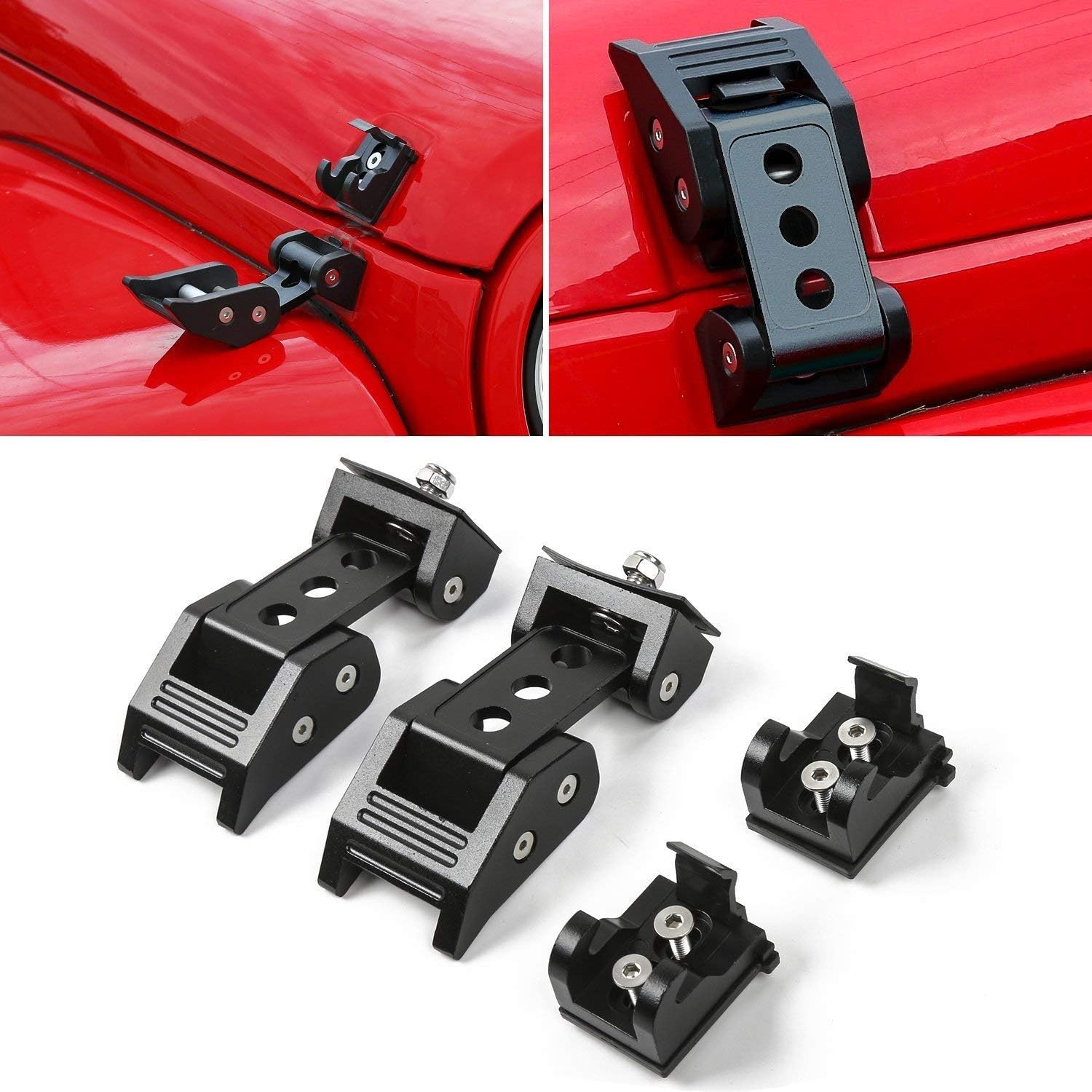 Black Stainless Steel Hood Catch Kit Pack of 2 X538