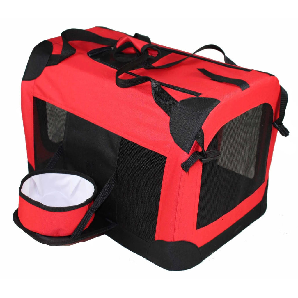 Red Folding Pet Carrier K1272