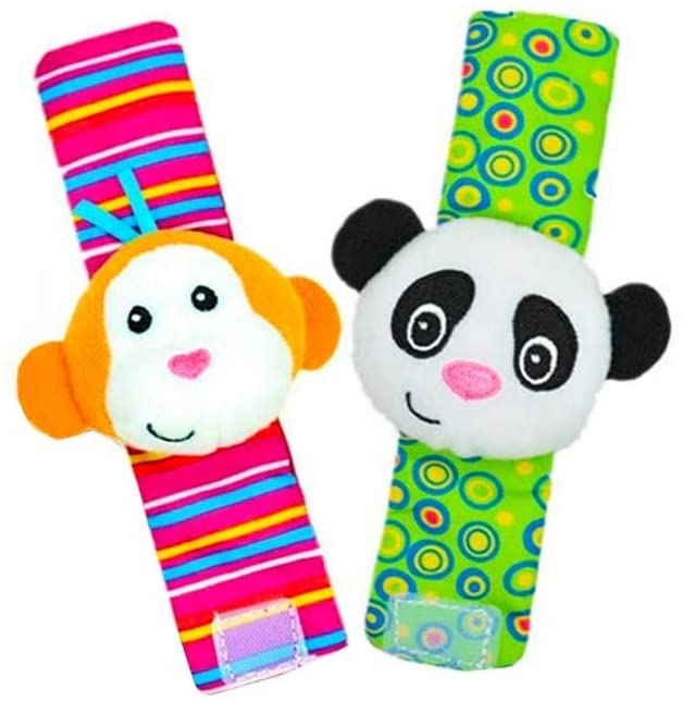 4 PCS Baby Wrist Rattle and Foot Finder Toy Set K1871