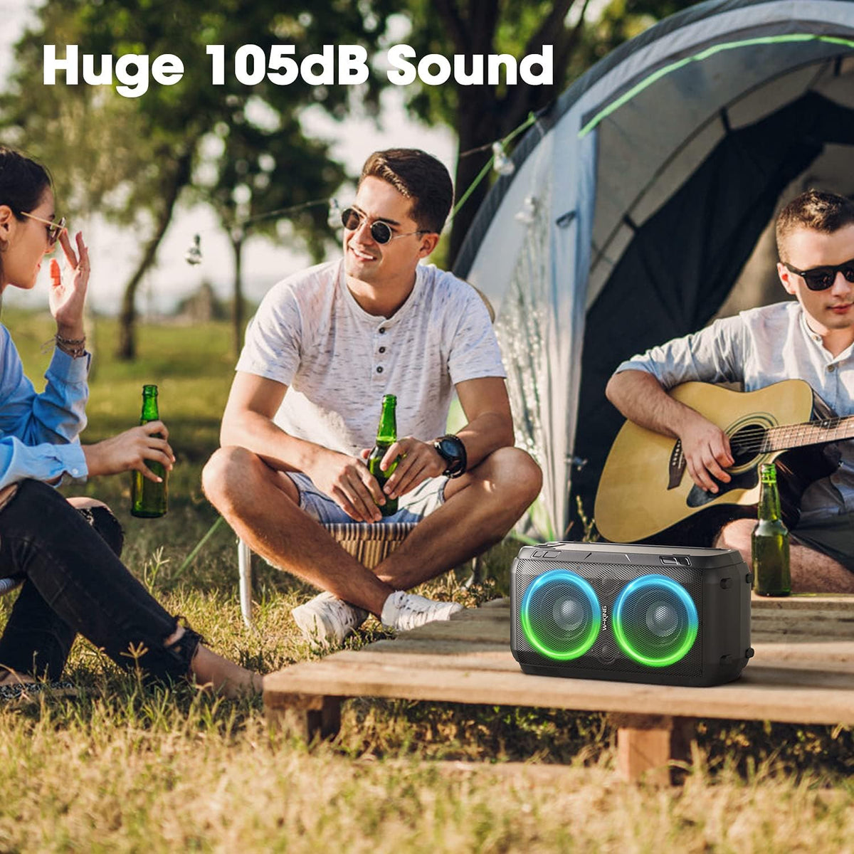 80W Bluetooth Speaker with LED Lights K972