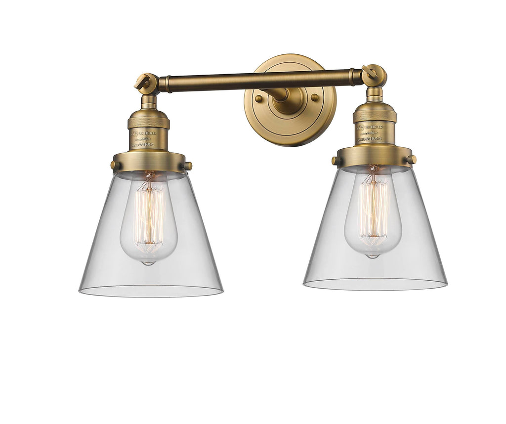 2 Light Dimmable LED Bathroom Fixture in Brushed Brass J57776
