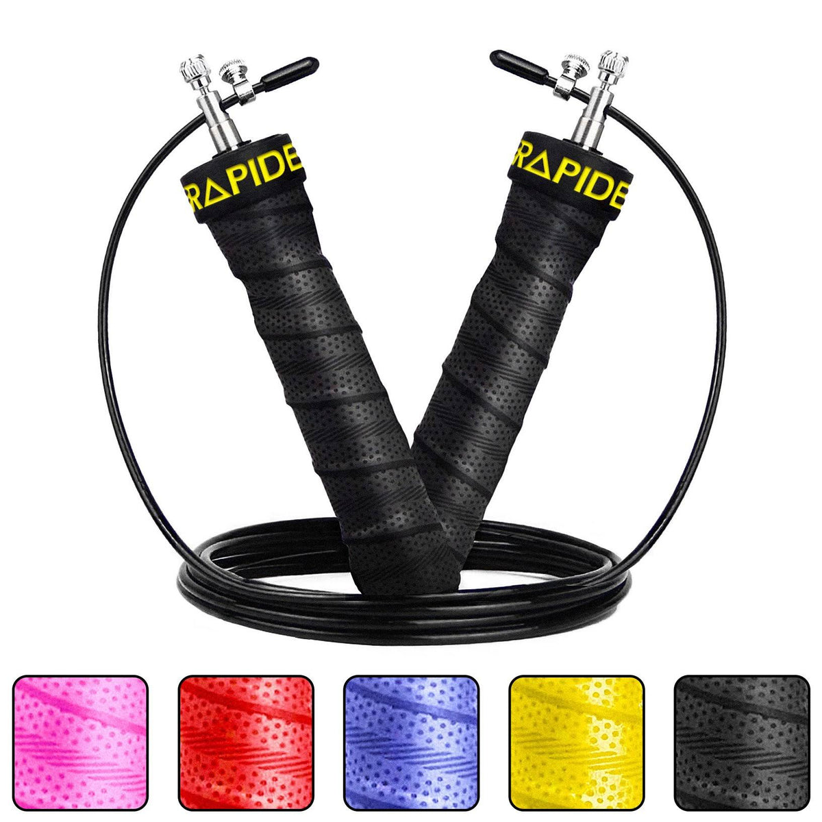 Adjustable Cable Jump Rope with Anti-Slip Handles X611149