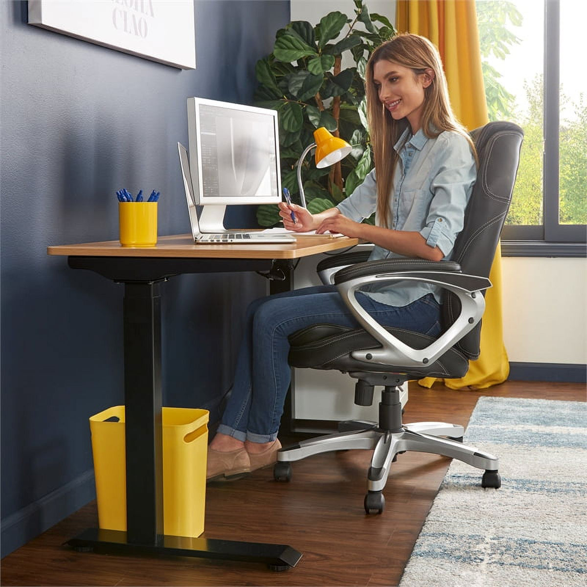 Standing Desk and Motion Office Chair D81889