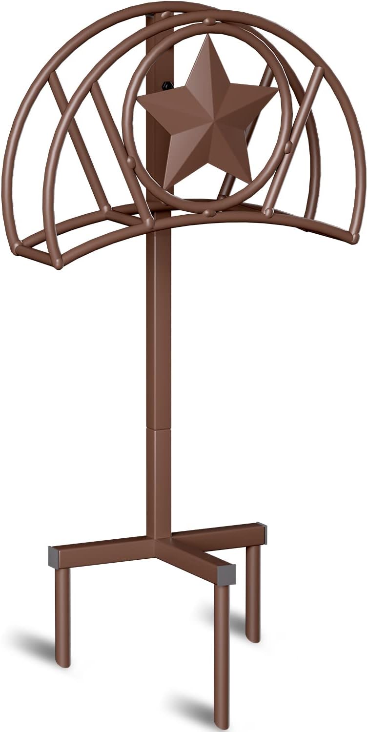 White Freestanding Metal Garden Hose Holder with Ground Stakes, Pack of 2 J749