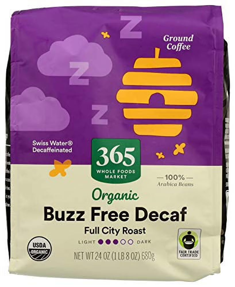 Organic Ground Coffee, Full City Roast Decaf, 24 Ounce M102