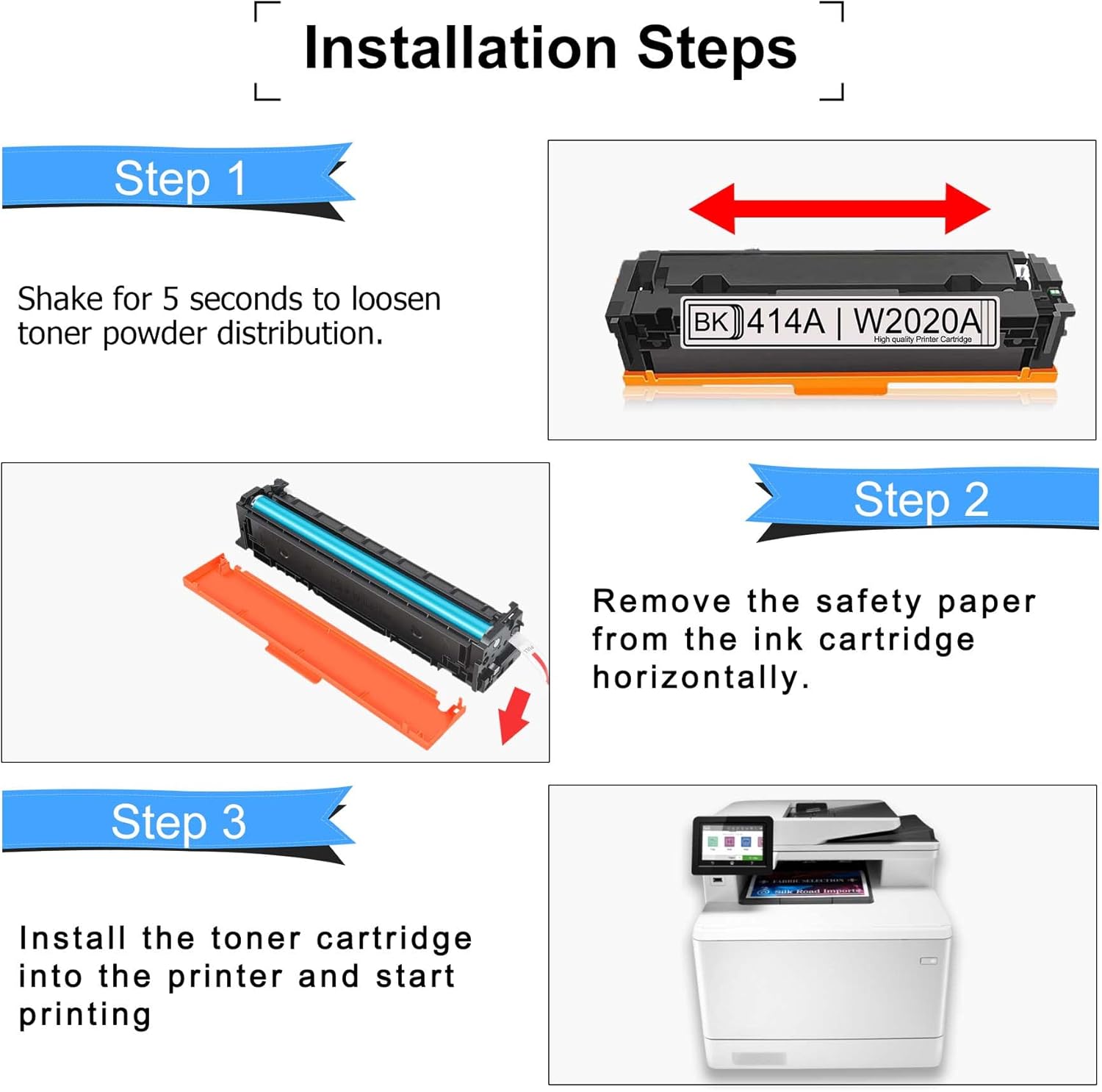 2-Pack Black Toner Cartridge for HP Printer J12511