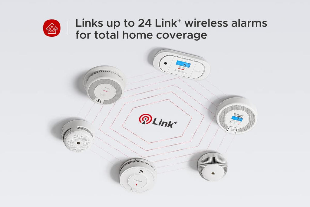 3 Pack Wireless Interconnected Combination Smoke and Carbon Monoxide Detector F1928