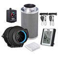 4 inch 150 CFM Inline Carbon Filter with Fan Speed Controller and Temperature Humidity Monitor R28342