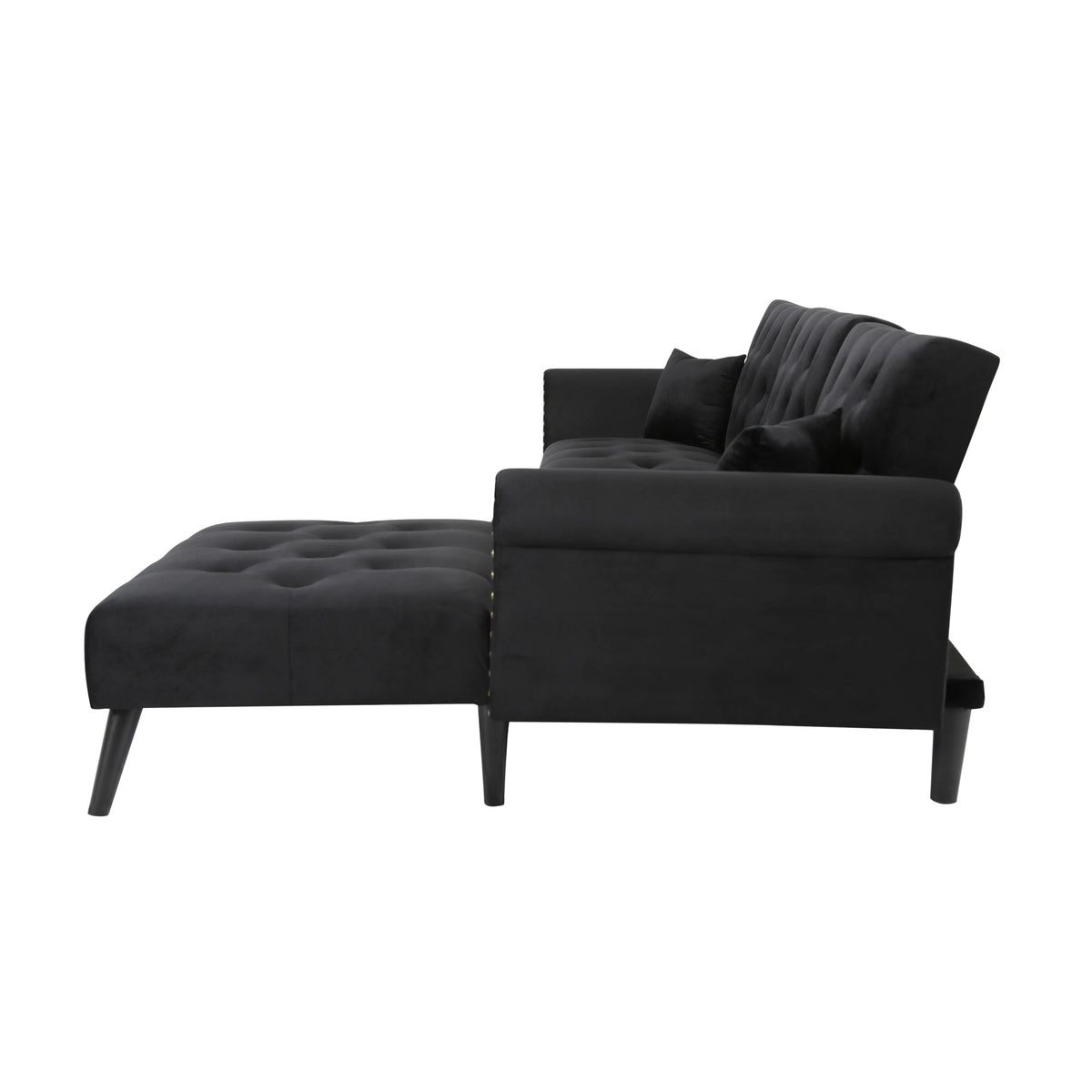 Velvet Convertible Sleeper Sectional Sofa G594