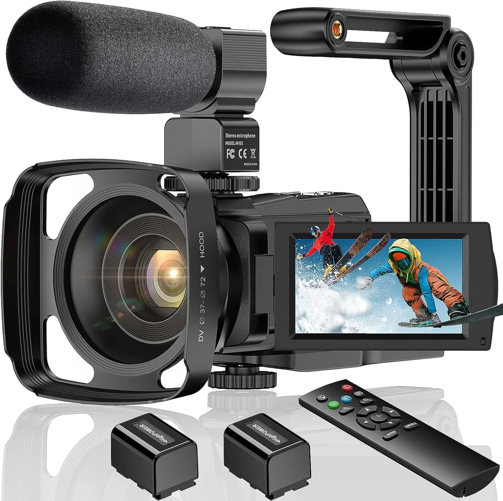4K Camcorder UHD WiFi IR Night Version 48MP 30FPS 16X Digital Zoom 3 Touch Screen Camera L35431
