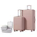 5pc Hardside Rolling Spinner Upright Set with Packing Cubes, Blush O92818