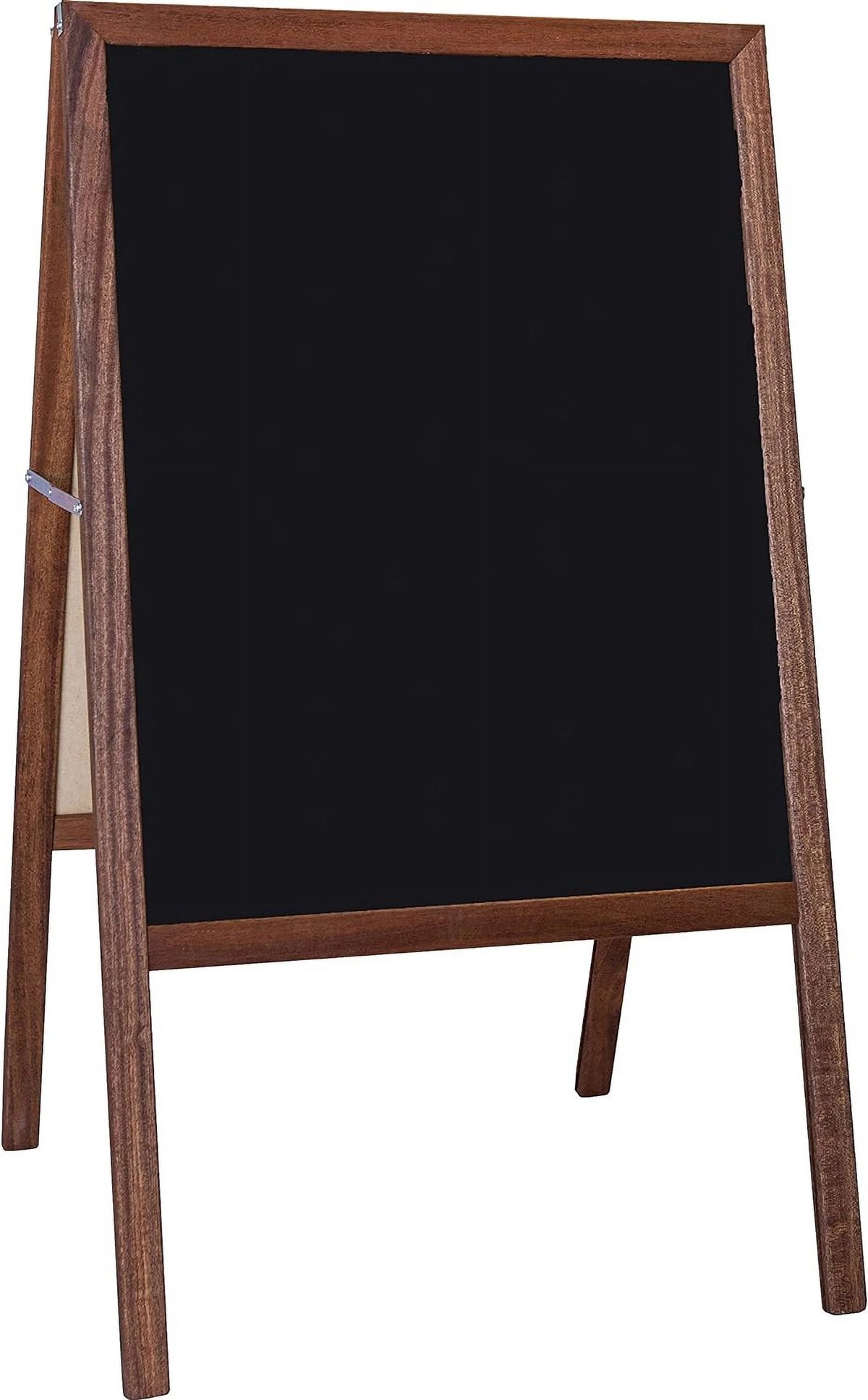 Easel (White Dry Erase Black Chalkboard) Stained Hardwood Sidewalk Easel, 42" H X 24" W E438794