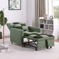 Grey Velvet Convertible Chair Bed Sleeper Chair with Pillow S896148
