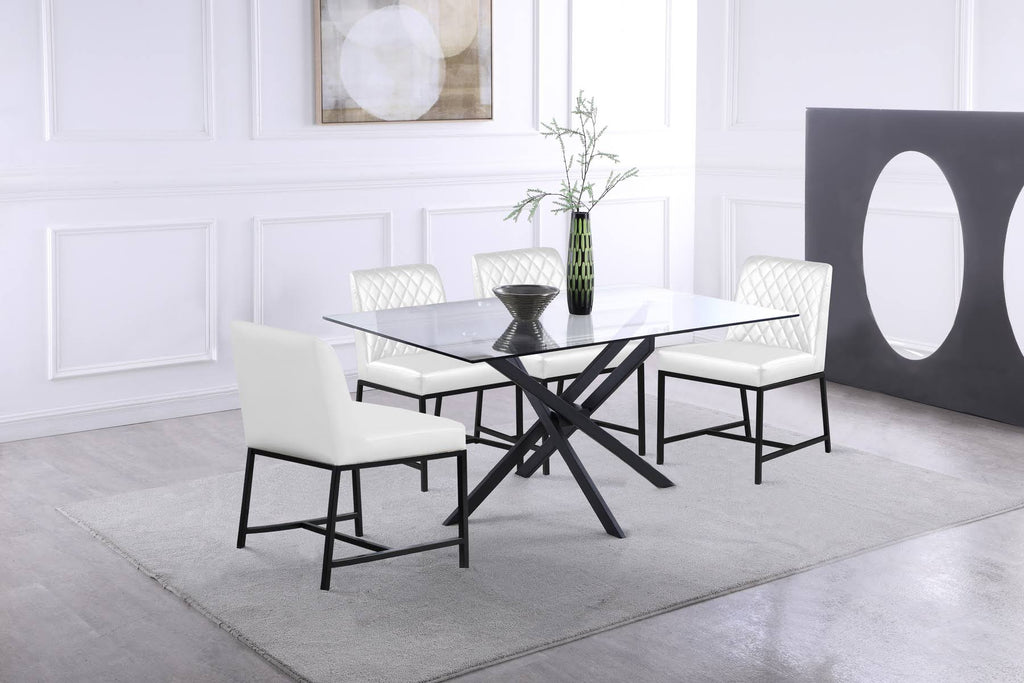 White Faux Leather Dining Chair (Set of 2) H719587