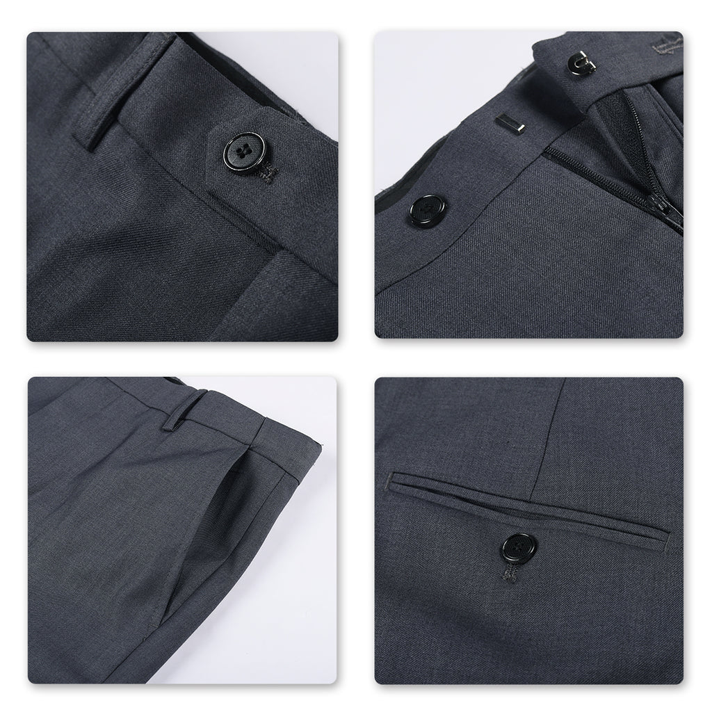 Mens Slim Fit 3 Piece Suit Blazer Waistcoat Trousers Y3087