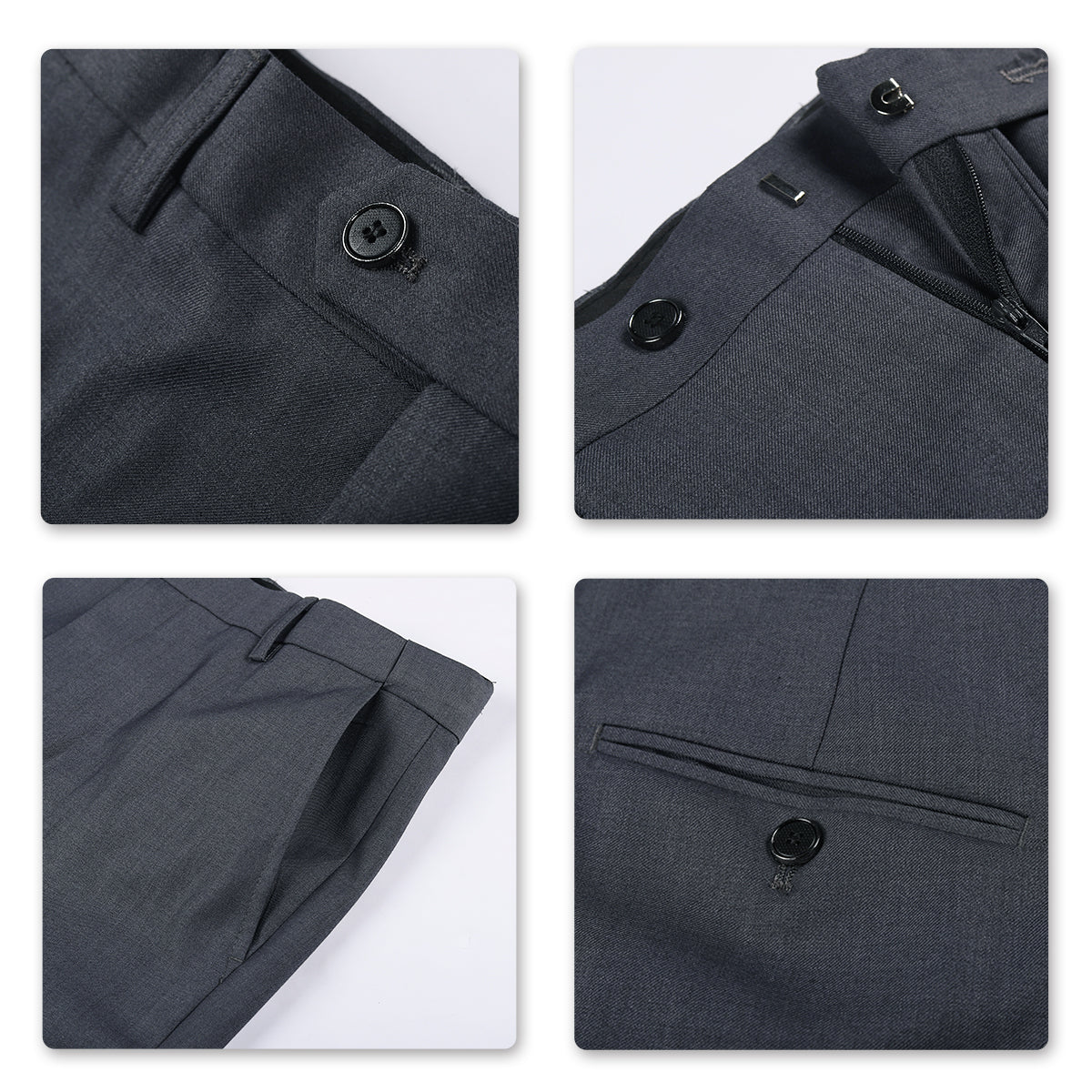 Mens Slim Fit 3 Piece Suit Blazer Waistcoat Trousers Y3087