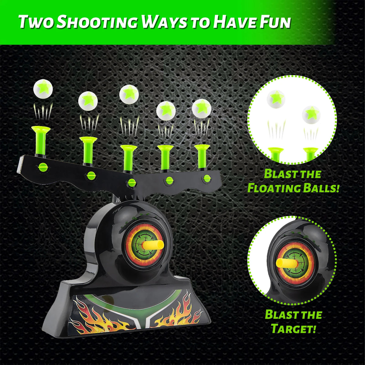Glow in The Dark Floating Ball Target Practice Toys for Kids with 10 Soft Foam Balls 3 Darts H244139