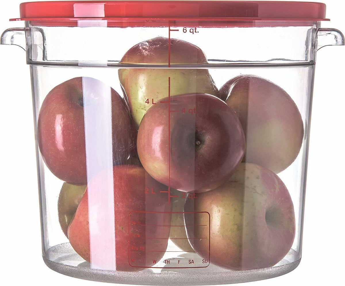 Clear 6 Quart Polycarbonate Round Container X4925
