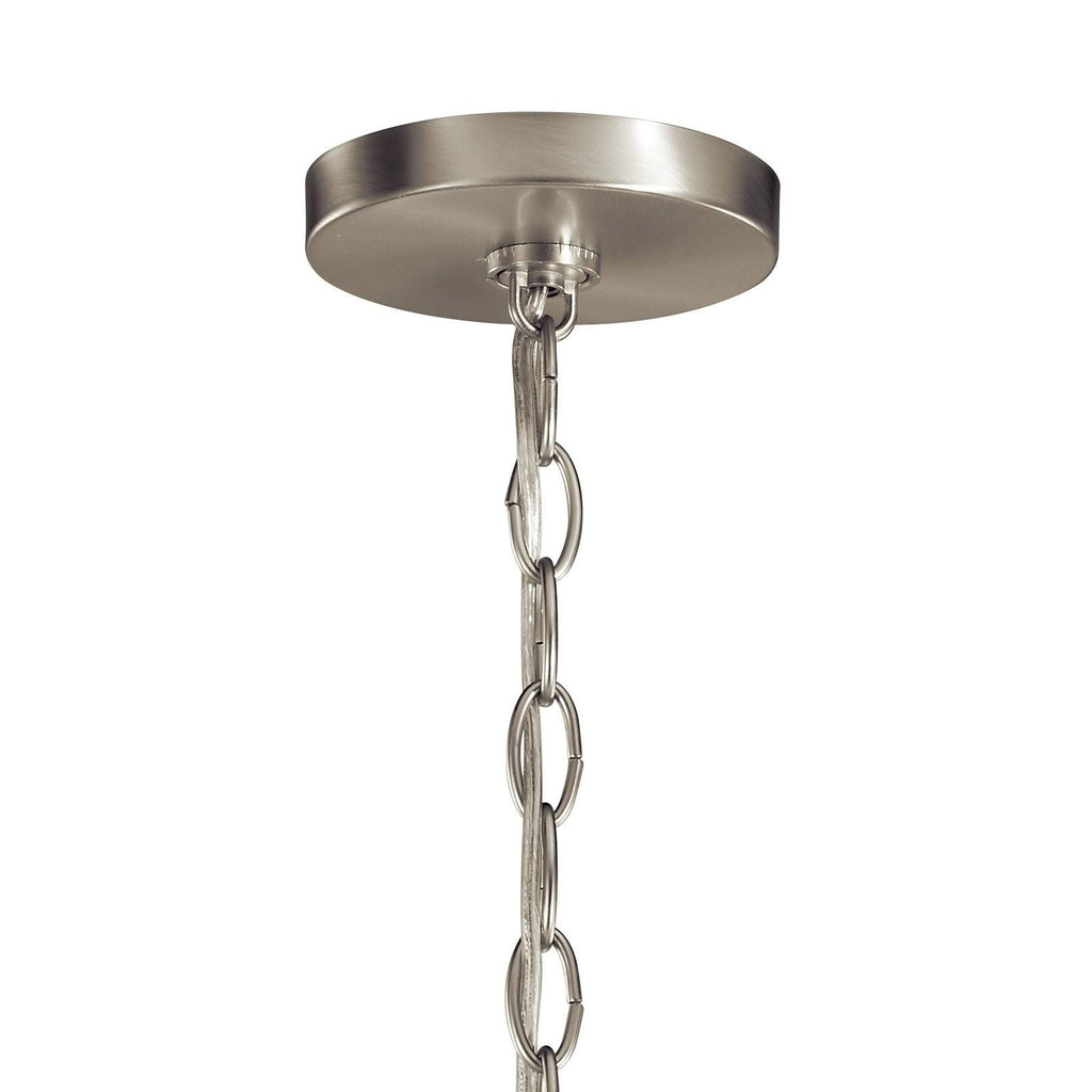 6-Light Brushed Nickel Chandelier M924