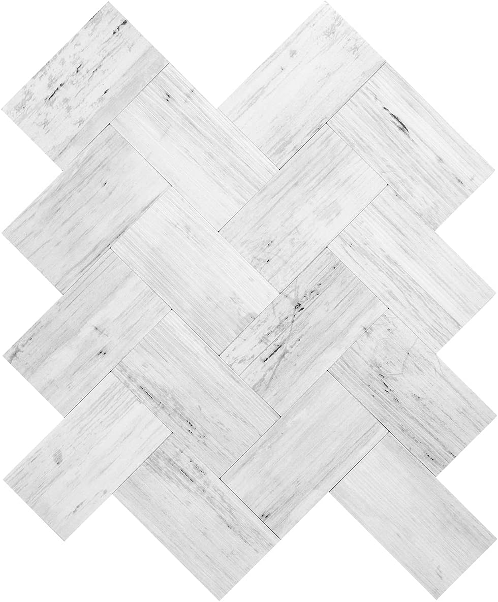 White Birch Peel and Stick Tile Backsplash (10 Sheets, PVC Composite) N305