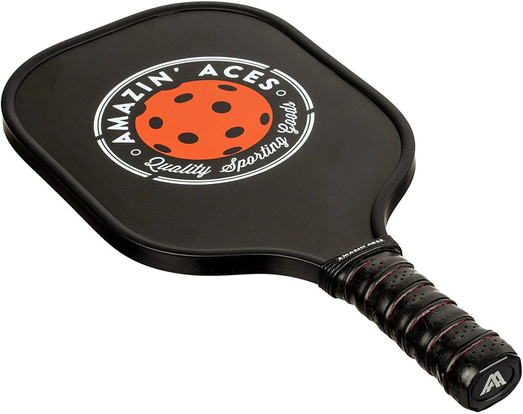 Two Graphite Pickleball Paddles Set with Four Balls and Mesh Carry Bag B79855