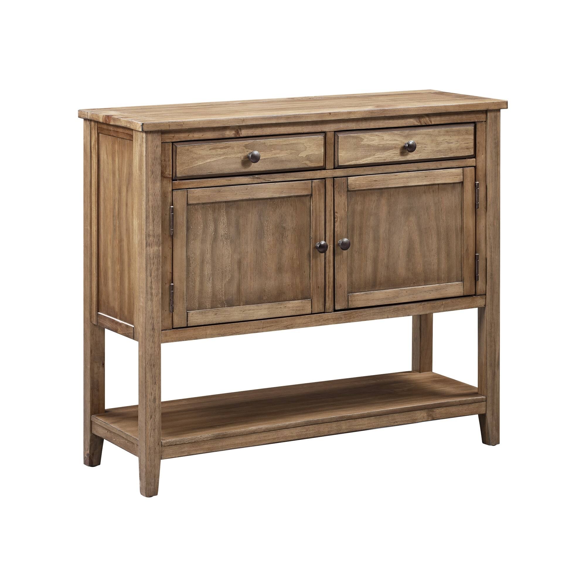 Brown Console Table with 2 Drawers and 2 Cabinets P180