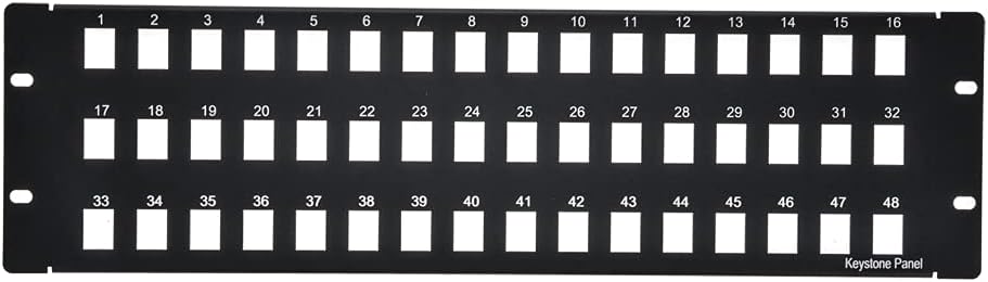 Blank Patch Panel for Keystone Jack Cat.5E, Cat.6 (24 Port) T8220