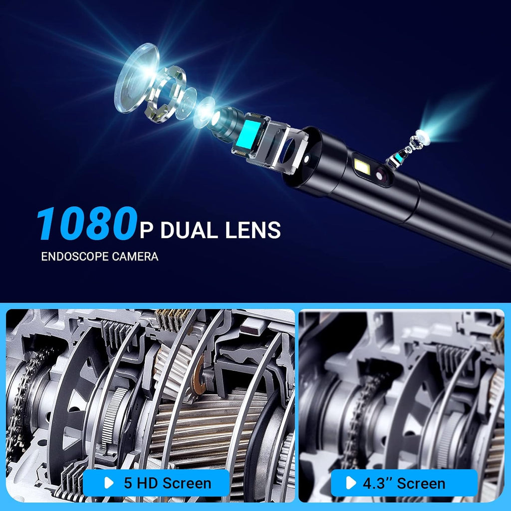 1080P Dual Lens Inspection Camera with 16.5FT Cable E91294