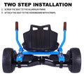Blue Chrome Hoverboard and Wireless Speaker and Blue Hovercart L481