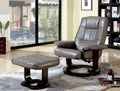 Gray Lounger with Ottoman Q9874