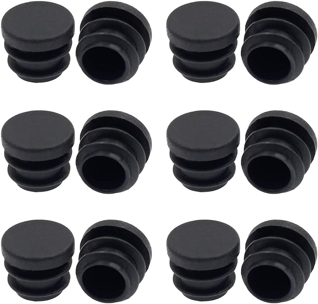 20PCS 12.5mm Round Black Plastic End Cap P3675