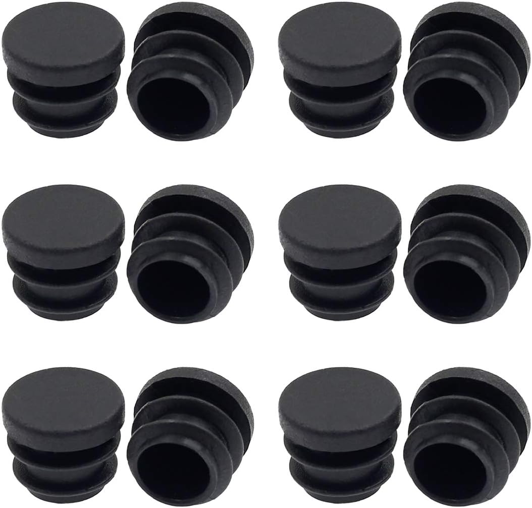 20PCS 12.5mm Round Black Plastic End Cap P3675