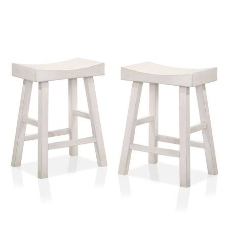 Antique White Counter Stools, Set of 2 U44164
