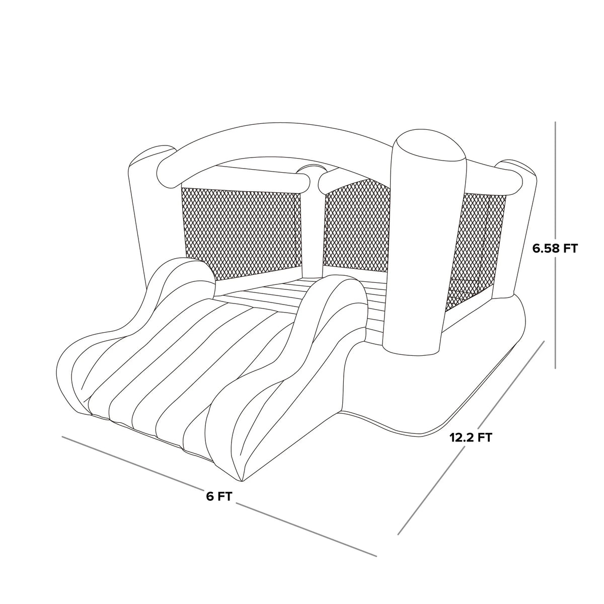 Inflatable Bounce House with Slide O631610