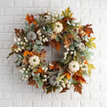 Fall Wreath with Pumpkins Maple Leaves K708524